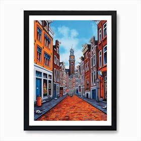 Painting Of Amsterdam  In The Style Of Post Modernism 2 Art Print
