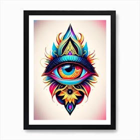 Enlightenment, Symbol, Third Eye Tattoo 3 Art Print