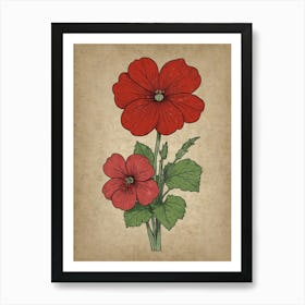 Red Geranium Art Print