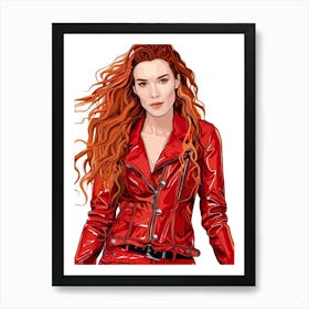 Red Haired Woman 1 Art Print