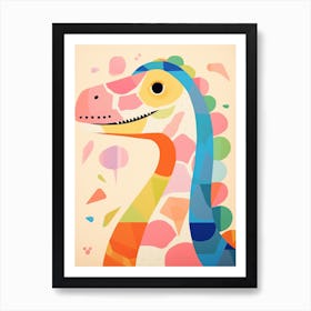 Colourful Dinosaur Plateosaurus 2 Art Print