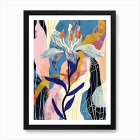 Colourful Flower Illustration Bluebell 4 Art Print