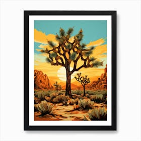 Johnstons Joshua Tree In Black And Gold (3) Art Print