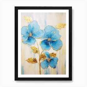 Blue Flowers 37 Art Print