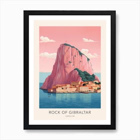 The Rock Of Gibraltar Gibraltar Travel Poster Art Print