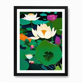 Lotus Flowers In Garden Fauvism Matisse 2 Art Print