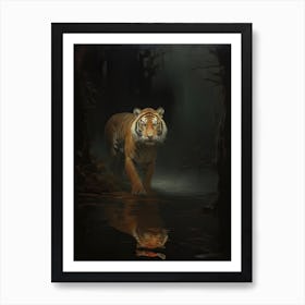 Tiger Art In Tonalism Style 4 Art Print