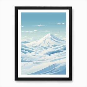 Niseko   Hokkaido, Japan, Ski Resort Illustration 0 Simple Style Art Print