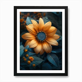 Sunflower In The Dark 1 Art Print