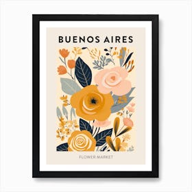 Flower Market Poster Buenos Aires Argentina 2 Art Print