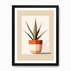 Agave Plant In A Pot Art Print