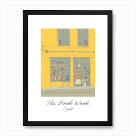 Split The Book Nook Pastel Colours 4 Poster Art Print