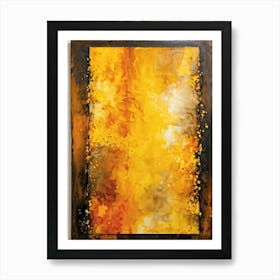 Abstract Watercolor Painting Captures The Essence Of Autumn With Splashes Of Bright Yellow Brillian (2) Art Print