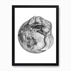 Moon Fox Art Print