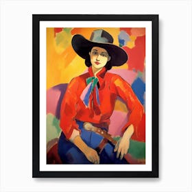 Matisse Inspired Fashion Cowgirl 3 Art Print