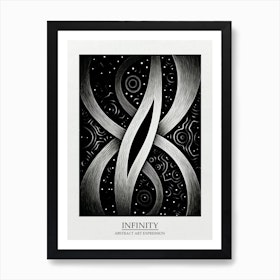 Infinity Abstract Black And White 7 Poster Art Print
