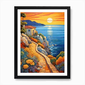 Sunset By The Sea Art Print