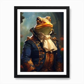 Frog With Crown Art Print by WizardAI - Fy