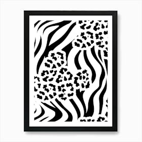 Abstract Zebra Print Art Print