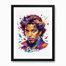 Prince 03 Portrait Music Icon WPAP Pop Art Style Art Print