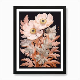 Anemone 3 Flower Painting Art Print