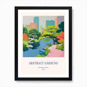 Colourful Gardens Hamarikyu Gardens Japan 1 Blue Poster Art Print