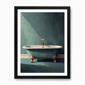 Blue Bathroom - Bathroom Stock Videos & Royalty-Free Footage Art Print