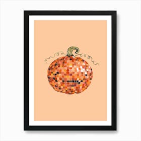 Disco Ball Pumpkin Vertical Affiche