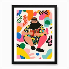 Man Reading A Book 3 Art Print