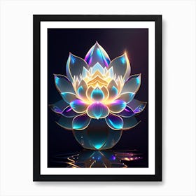 Sacred Lotus Holographic 2 Art Print