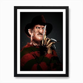 Freddy Krueger Horror Art Print