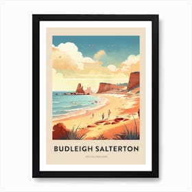 Devon Vintage Travel Poster Budleigh Salterton 2 Art Print