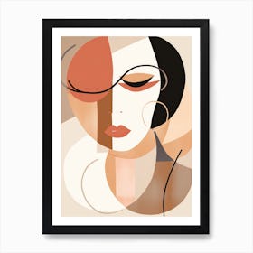 Abstract Woman'S Face 5 Art Print