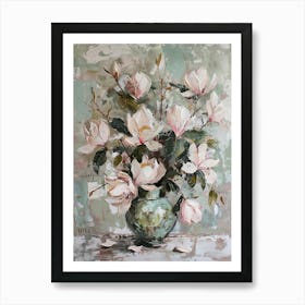 A World Of Flowers Magnolia 3 Painting Art Print