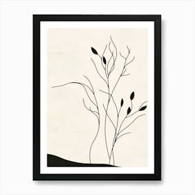 Black And White Tree 1 Art Print