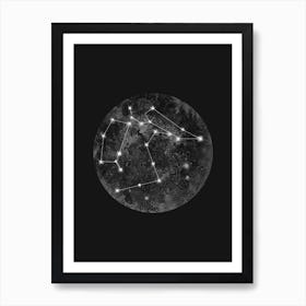 Constellation Black Art Print