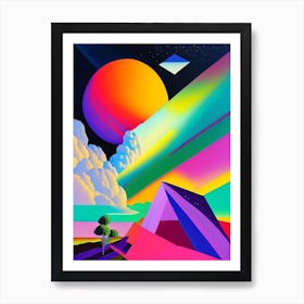 Oort Cloud Abstract Modern Pop Space Art Print