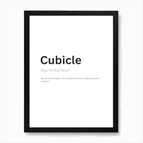 Cubicle Definition Meaning 1 Art Print