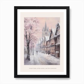 Dreamy Winter Painting Poster Stratford Upon Avon United Kingdom 3 Art Print