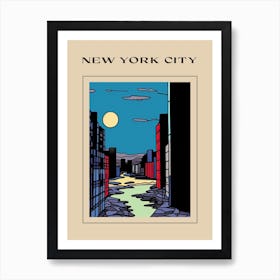 Minimal Design Style Of New York City, Usa 2 Poster Art Print