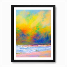 Kudle Beach, Karnataka, India Bright Abstract Art Print