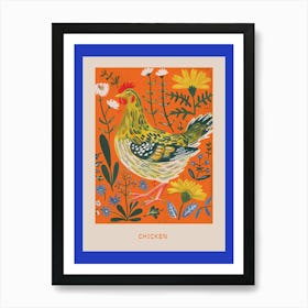 Spring Birds Poster Chicken 5 Art Print