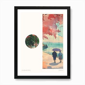 Kamakura Japan 4 Cut Out Travel Poster Art Print