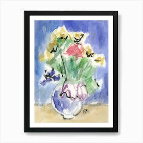 Watercolor Flowers 4 Art Print