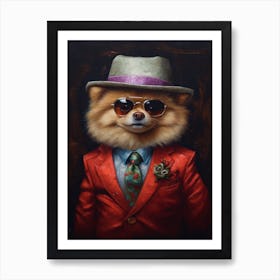 Gangster Dog Pomeranian 2 Art Print