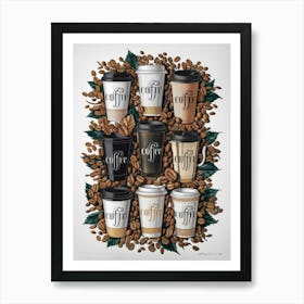 Coffee Cups 1 Art Print