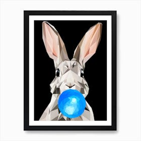 Low Poly Bunny Art Print