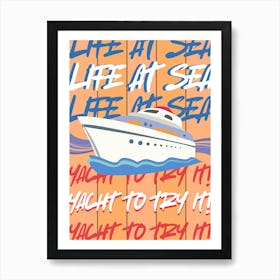 Life at Sea orange Art Print