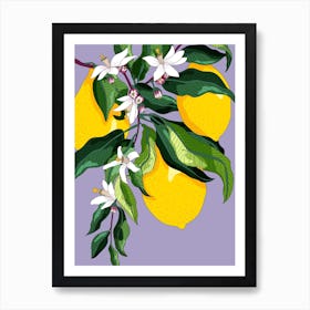 Juicy Lemon Blossoms Art Print