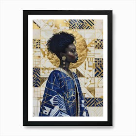 'A Woman In Blue' Art Print